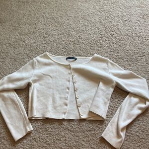 cropped brandy sweater